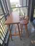 雁雨南書(shū)北歐實(shí)木吧臺桌陽(yáng)臺靠窗長(cháng)條窄桌家用靠墻隔斷高腳桌酒吧休閑桌椅 單桌:長(cháng)140*寬45*高105cm 板厚5 曬單實(shí)拍圖