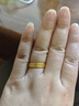中國黃金（CHINA GOLD）黃金戒指女素戒足金轉(zhuǎn)運銅錢幣金戒指發(fā)財七夕禮物送男女友 財運戒指/圈號17/約1.2g 曬單實拍圖