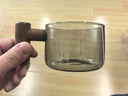 木笙玩物（MUSHENGWANWU）日式茶咖杯子玻璃輕奢創(chuàng)意泡茶杯茶水分離辦公室喝茶水杯精致帶蓋 青鈍Cup20茶咖杯【黑色】-黑胡桃 曬單實拍圖