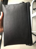 ANDSEEYOU品牌 男士手包 真皮軟皮大容量手抓包羊皮男手拿包休閑手抓包夾包潮 黑色平紋小號 曬單實(shí)拍圖