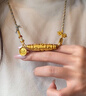 瑞諾黃金天珠項鏈女新款足金999黃財神掛墜編織吊墜生日禮物送女友 勿拍/精美包裝定金 曬單實拍圖