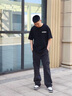WHIM NASA情侶短袖男純棉t恤男女同款夏季衣服男裝寬松百搭潮牌上衣體恤衫 黑色t恤 XL （135-155斤） 曬單實(shí)拍圖