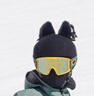 獵瑞滑雪頭盔套毛線軟盔雪帽雪盔辮子頭套雪帽兔子耳朵裝飾頭盔罩帽子 黑色貓耳【單帽不含其他】 曬單實(shí)拍圖