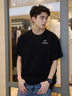 卡爾美（KELME）短袖t恤男2025夏季新款潮流時(shí)尚寬松棉t休閑透氣半袖 瑪瑙黑 L 曬單實(shí)拍圖