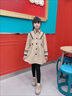 G.DUCKKIDS女童風衣外套春秋2025新款洋氣時髦秋季兒童秋裝大童女孩秋款上衣 卡其色 150 曬單實拍圖