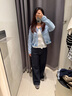 UR2025秋季新款女裝休閑花朵刺繡系帶針織開(kāi)衫UYL950044 天藍 XL 曬單實(shí)拍圖