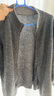 鄂爾多斯市產(chǎn)100純羊絨開(kāi)衫男立領(lǐng)拉鏈拼色加厚毛衣商務(wù)休閑針織 官方店旗艦1980    灰色 L 【130-150斤】 曬單實(shí)拍圖