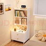 歡樂(lè )舒塢實(shí)木床頭柜書(shū)架一體多層置物架臥室床邊加高儲物柜小型窄款收納柜 三層款#象牙白【43*40*118】 曬單實(shí)拍圖
