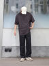 卡賓（CABBEEN）【吸濕速干】夏季薄款直筒褲男2025新款運動(dòng)寬松透氣休閑褲子 煤黑色01 XL /180/52 曬單實(shí)拍圖