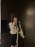 派吉鯊甜美法式荷葉邊波點襯衫上衣女2025早春新款氣質(zhì)別致漂亮小衫 襯衫 40 45kg/S 曬單實拍圖