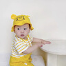 G.DUCKKIDS小黃鴨嬰兒衣服春裝長(zhǎng)袖外出連體衣新生男女寶寶春秋卡通純棉爬服 黃色 送帽子 80cm (建議6-9個(gè)月，7-10KG) 曬單實(shí)拍圖