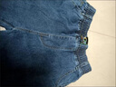 衣織炫松緊腰牛仔褲女褲子春秋新款寬松直筒長(cháng)褲垂感闊腿褲冬季加絨褲子 藍色(常規) 27/M 曬單實(shí)拍圖