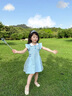 G.DUCKKIDS小黃鴨童裝兒童裙子夏季新款愛(ài)莎公主裙時(shí)髦中小童女寶飛袖POLO裙 藍(lán)色 100 (建議90cm 3-4歲左右)cm 曬單實(shí)拍圖