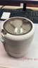 麥軒保溫杯燕麥杯子帶蓋帶勺早餐杯保溫飯盒小型保溫迷你燜燒杯湯菠蘿 米白色-送勺子+藍色保溫袋 500ml 白領(lǐng)上班族燕麥杯牛奶杯#304鋼 曬單實(shí)拍圖