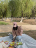 尚官一次性野餐墊加厚草地墊子野餐墊沙灘旅游春游防潮地墊兒童草坪墊 暖沙色【180*200cm】 【送4枚地釘】 曬單實(shí)拍圖