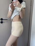 趣木也冰絲雙層安全褲女防走光夏季薄款無痕不卷邊打底褲高腰遮襠保險褲 膚色【波浪遮擋款】 XL 大碼【110-150斤】 曬單實拍圖