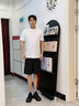 卡賓（CABBEEN）【重工刺繡】涼感短袖T恤男2024夏季新款潮牌休閑冰絲上衣女 漂白色02 50/175/L 曬單實拍圖