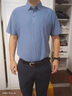 弗朗西保羅（FULANLE PAULO）短袖t恤男2025夏季新款Polo衫男半袖薄款高端商務(wù)通勤打底男體恤 天藍(lán)色 3XL /190 【免燙抗皺垂感】 曬單實(shí)拍圖