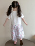 鄰家米其女童寶寶套裝夏裝短袖2025新款卡通1-8歲兒童裝女孩夏季小孩衣服 XT5191-白色 100 碼/身高90-100cm（2-3歲） 曬單實拍圖