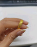 周大生黃金戒指足金圓福戒指可調(diào)節(jié)送老婆媽媽情人節(jié)七夕禮物 約5.4g 曬單實(shí)拍圖