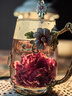 Luxury Flowers琺瑯彩水晶玻璃杯新款女士高顏值家用花茶杯子高檔辦公室精致水杯 高杯+勺+蓋-簡裝 曬單實拍圖