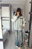 韓惠芷美式復(fù)古國(guó)潮棒球服外套女子母刺繡寬松休閑學(xué)生百搭情侶夾克上衣 A85藏青春秋 【雙層有內(nèi)里】 L 【建議100-125斤】 曬單實(shí)拍圖