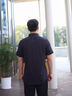 GXG男裝 商務(wù)襯衫通勤男繡花短袖襯衣上衣 2025夏季新品 黑色 XL 曬單實(shí)拍圖