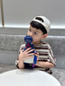 OQB德國兒童保溫杯1-3-6-12歲男孩上學(xué)專用寶寶食品級316小學(xué)生水杯 藍(lán)色+立體貼 送貼紙+杯刷 580ml 曬單實拍圖