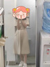 clotho Rennie品牌女裝法式襯衫連衣裙女中長(zhǎng)款2025夏季新款氣質(zhì)通勤收腰顯瘦 卡其灰 M 曬單實(shí)拍圖