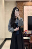 小野七天赫本風(fēng)連衣裙女2025春季法式復古設計感小眾氣質(zhì)拼接長(cháng)裙子 黑色連衣裙套裝 S 曬單實(shí)拍圖