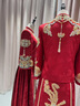 枝己新中式秀禾服新娘婚紗2025新款結(jié)婚禮服敬酒服古裝嫁衣出閣服婚服 H043 L 曬單實拍圖