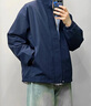 NY-MR潮牌雙面穿夾克男春秋季男士休閑外套國潮立領(lǐng)衣服學(xué)生上衣情侶裝 JKCY-9966#藏青色 XL 曬單實拍圖