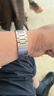 華為手表表帶適用于Watch3Pro丨GT3 Pro丨GT2保時捷時尚不銹鋼金屬表帶鈦金屬商務(wù)鋼帶 鋼色【三格鏈式不銹鋼表帶】22mm口徑 簡裝 曬單實拍圖
