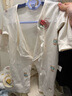婧麒（JOYNCLEON）新生嬰兒衣服初生寶寶偏開系帶和尚服嬰兒連體衣薄款春秋哈衣 帽子小熊Jlt178002 52cm 【0-1個月 體重2-3.4kg】 曬單實(shí)拍圖