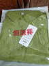 羅蒙（ROMON）高端純棉長(cháng)袖襯衫女寬松洋氣中年媽媽襯衣薄款外穿春秋上衣女 草綠色 050# 4XL 建議151-170斤 曬單實(shí)拍圖