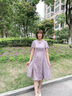 俞兆林（YUZHAOLIN）母親節(jié)媽媽夏裝時尚連衣裙子中老年女裝新款女裙新中式休閑女裙 酒紅色 (夏季短袖) 2XL [建議110-120斤] 曬單實拍圖