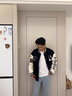 貓人V領(lǐng)莫代爾棉春秋季2025新款男士長(zhǎng)袖t恤打底衫薄款上衣 白色 XL 【135~150斤合身】 曬單實(shí)拍圖