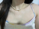 VVIENNE WESTLOCK西太后同款項鏈女 搪瓷珍珠項鏈 送女友生日禮物七夕送女友送禮物 玫紅色 曬單實(shí)拍圖