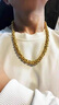XCL足金999黃金龍骨龍頭粗金包銀項(xiàng)鏈男實(shí)心大金鏈子霸氣肖邦鏈 （包金5克）重80克 曬單實(shí)拍圖