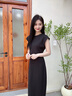Calvin Klein高級成衣系列25春夏新款女士ck氣質(zhì)休閑黑色顯瘦連衣裙44B012G UB1-太空黑 S 曬單實拍圖
