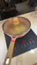 MGC麥飯石炒鍋家用不粘鍋平底炒菜鍋電磁爐燃?xì)庠顚Ｓ貌徽醇邋?28cm粉月光石款 曬單實(shí)拍圖