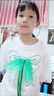 素優(yōu)米（SUYOUMI）女童蝴蝶結(jié)泡泡袖短袖衫甜美百搭夏季潮 白色綠色蝴蝶結(jié)不起球 120 身高110-120cm 曬單實(shí)拍圖