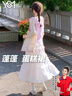 翊尚美白色半身裙女蛋糕裙高腰春季2025年新款a字芭蕾風(fēng)氣質(zhì)蓬蓬長裙 白色【雙層防走光常規(guī)款】 M 【適合96-110斤】 曬單實(shí)拍圖