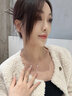 芩初純銀方糖項鏈女2025新款莫桑石氣質(zhì)輕奢高級吊墜情人節生日禮物女 白金色 品牌禮盒 曬單實(shí)拍圖