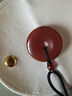 MOLC福祿紅瑪瑙玉髓平安扣吊墜玉石新中式喜火項鏈吊墜情人節(jié)生日禮物 L2580福祿紅瑪瑙玉髓項鏈 曬單實拍圖