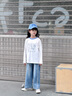 棵初2025年新款兒童分割毛須邊牛仔褲女童春季品質(zhì)斜紋棉休閑褲 藍(lán)色 現(xiàn)貨 130 cm 曬單實拍圖