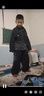 卡兔藍貓童裝男童春裝牛仔套裝2025新款大兒童寬松潮牌男孩春秋帥氣兩件套 黑色 150 曬單實(shí)拍圖