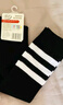 浪莎（LangSha）襪子女長(cháng)筒襪秋冬過(guò)膝靴襪棉襪日系學(xué)院風(fēng)學(xué)生足球男襪滑板襪JK 過(guò)膝黑色白條紋 2雙 均碼 曬單實(shí)拍圖