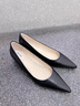 NINE WEST/玖熙高跟鞋女春秋季新款舒適通勤羊皮拼接工作鞋單鞋女鞋 黑色 34 (220mm) 曬單實拍圖