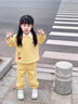 DISNEY迪士尼女童衛(wèi)衣套裝春秋2025新款寶寶小童兩件套兒童時髦洋氣衣服 黃色 春秋兩件套 90 cm 曬單實拍圖